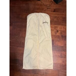 Neiman Marcus Cloth Garment Bag / Travel Suit Bag Zip Cream Long 53”x 25”